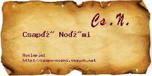 Csapó Noémi névjegykártya